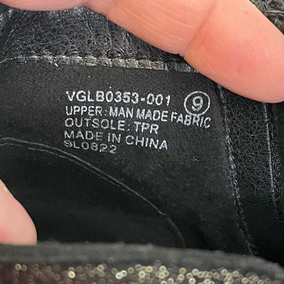 VERY G Bootie Womens 9 Sparkle Late Night Jean Fringe Ankle Boot Black VGLB0353 - Picture 9 of 9